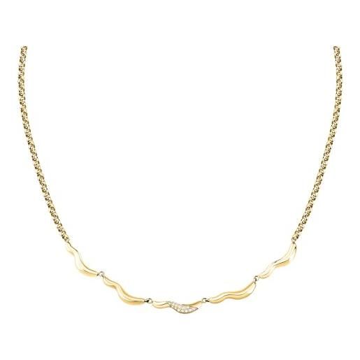 Morellato collana donna in acciaio, cristalli, collezione design, onde, regalo donna - sayp01