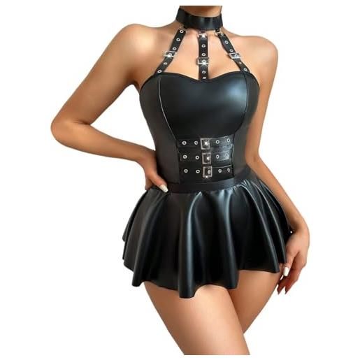 Luadnysin completo intimo donna seducente intimo sexy donna capodanno hot per tuta intera vestiti hard erotico vestito completino guepiere con reggicalze e calze curvy completi stile tutina dress xxl lingerie