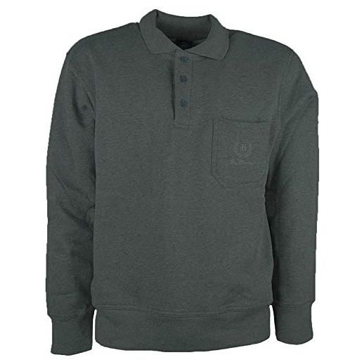 BE BOARD felpa uomo cotone felpato polo art 9028 colore grafite (xl)