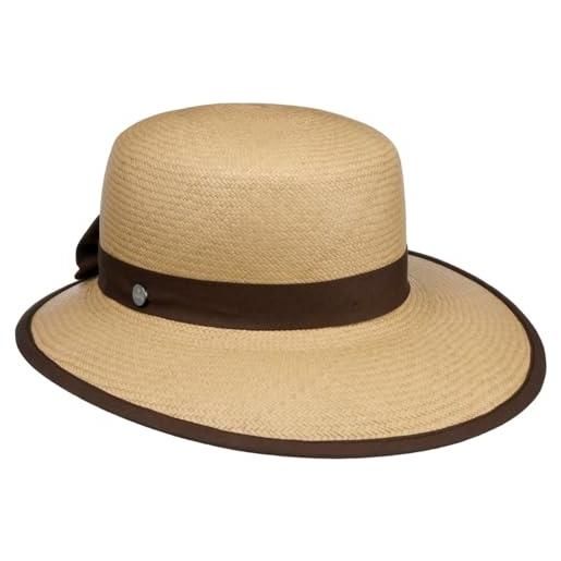 LIERYS cappello panama vina ii donna - made in ecuador da di paglia a sporta con visiera, visiera estate primavera/estate - m (57-58 cm) cammello
