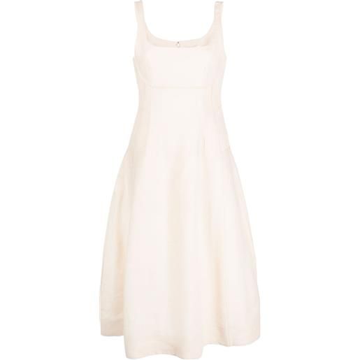 Chloé abito con inserto corsetto - bianco