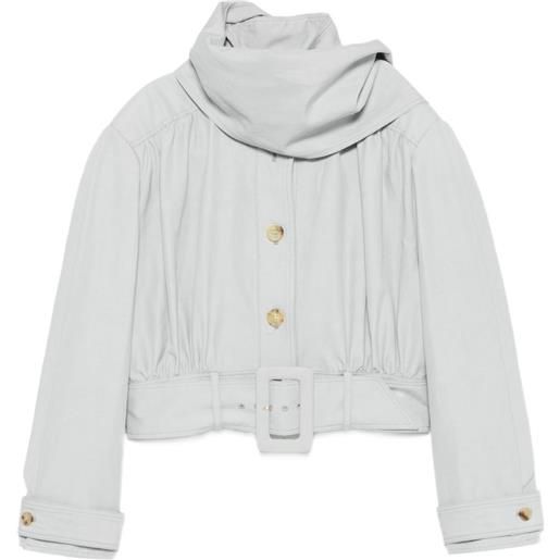 Chloé giacca con cintura - grigio