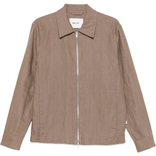 NN07 giacca alban con zip two-way - marrone