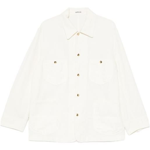 Auralee giacca-camicia ox - toni neutri