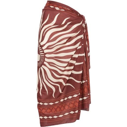 Johanna Ortiz golden horizon pareo skirt - rosso