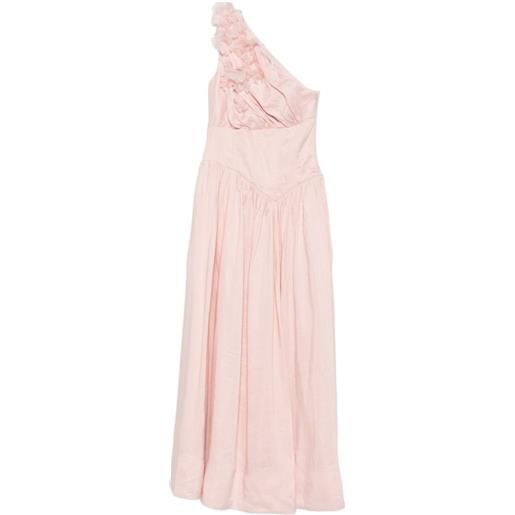 Aje abito demi con decorazione a fiori - rosa