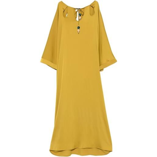 LE RJTANGE abito lungo con dettaglio cut-out - giallo