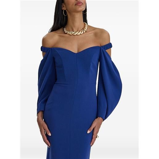 MOOS STUDIO abito da sera muse con spalle scoperte - blu