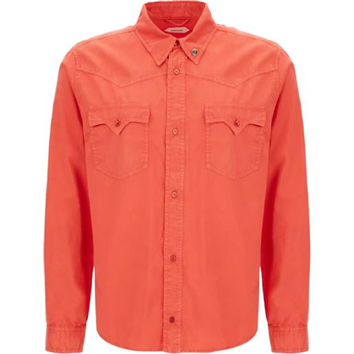 Versace camicia regular in cotone - rosso