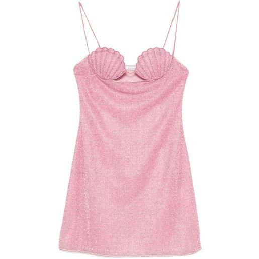 Oséree shell-cup glitter-effect dress - rosa