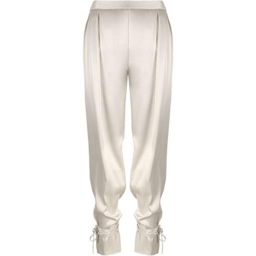 Contessa Mills pantaloni mane con pieghe - toni neutri