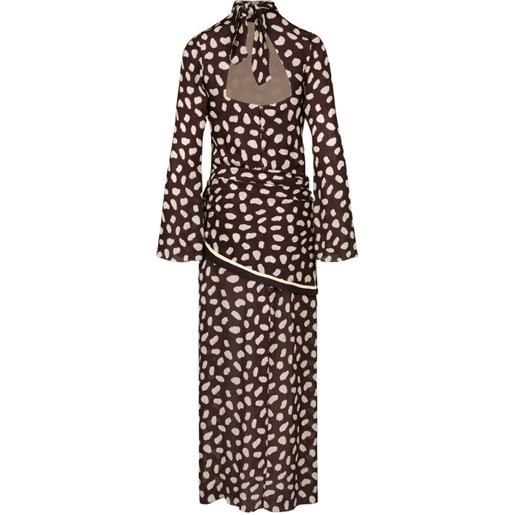 Johanna Ortiz elegancia gitana printed dress - marrone