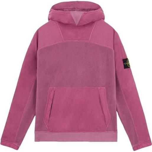 Stone Island felpa con logo e cappuccio - rosa