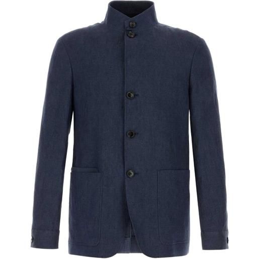 Zegna blazer in lino - blu