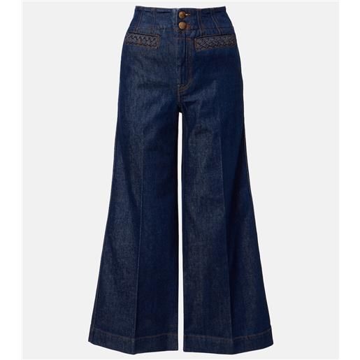 Zimmermann jeans cropped flared aster