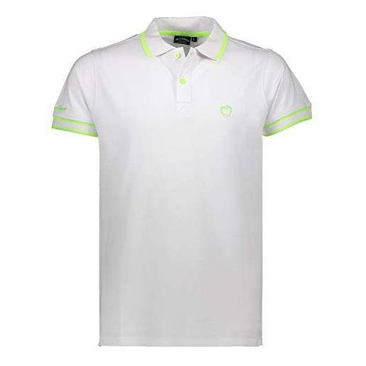 Baci & Abbracci polo uomo mezza/manica baci&abbracci 95% cotone 5% elastan bam1421 (l, bianco)