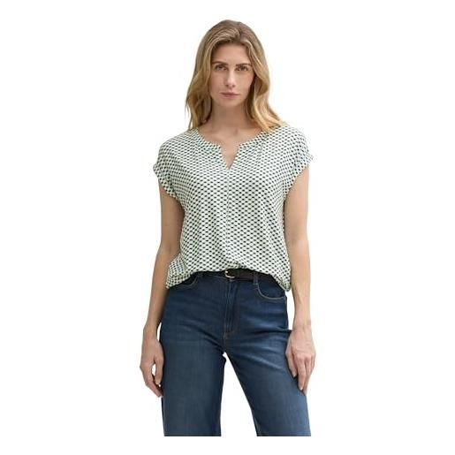 TOM TAILOR 1046404 t-shirt, 38005-green white tile minimal, l donna