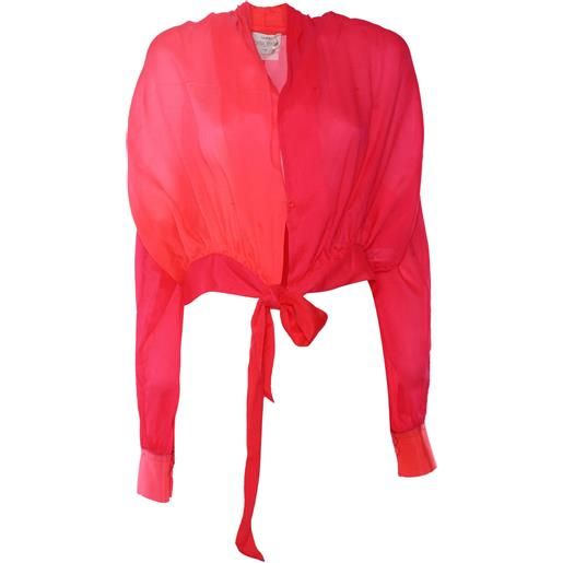 FORTE FORTE camicia cropped rossa