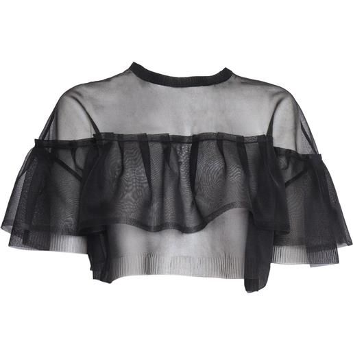 Philosophy Di Lorenzo Serafini maglia trasparente con volant