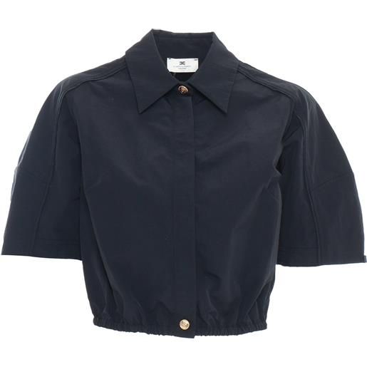 ELISABETTA FRANCHI camicia nera crop