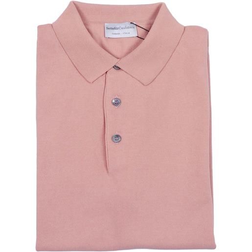 SETTE FILI CASHMERE polo m/manica fondo tubolare con spacchi