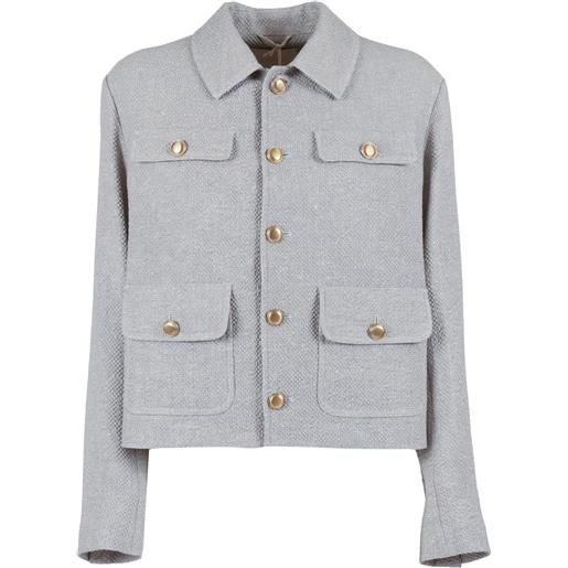 Circolo 1901 cropped jacket li/co