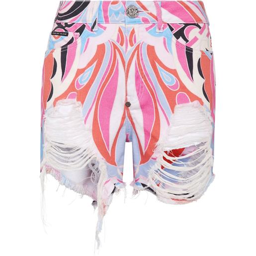 Philipp Plein shorts colorful circus corti - bianco