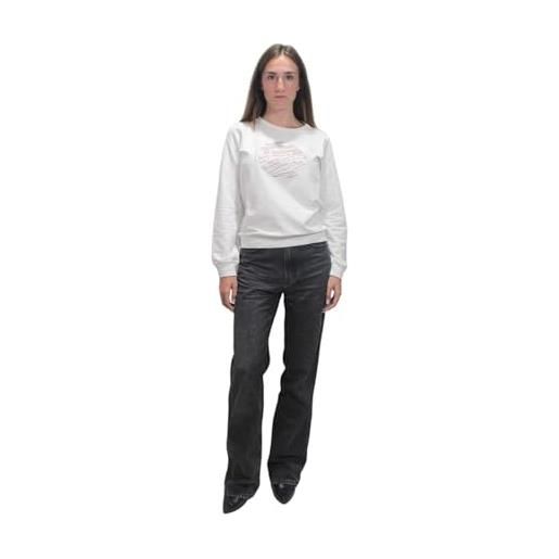 Liu Jo felpa white sugar/circular tf4146fs090 white sugar/circular s