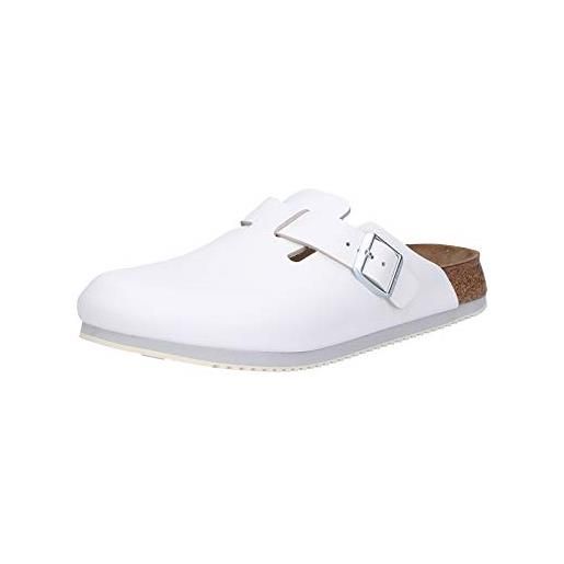 Birkenstock ''boston'', sabot in pelle uomo, bianco (blanco), 37