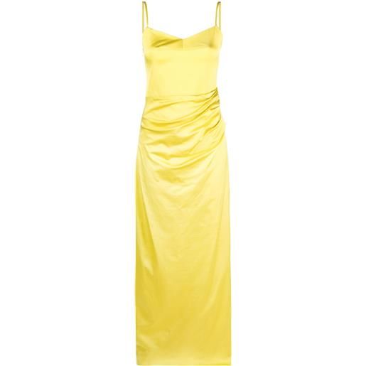 GAUGE81 abito vona drappeggiato - giallo