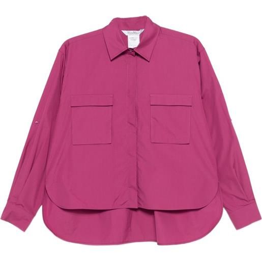 Max Mara camicia mtenue con tasche e orlo curvo - rosa