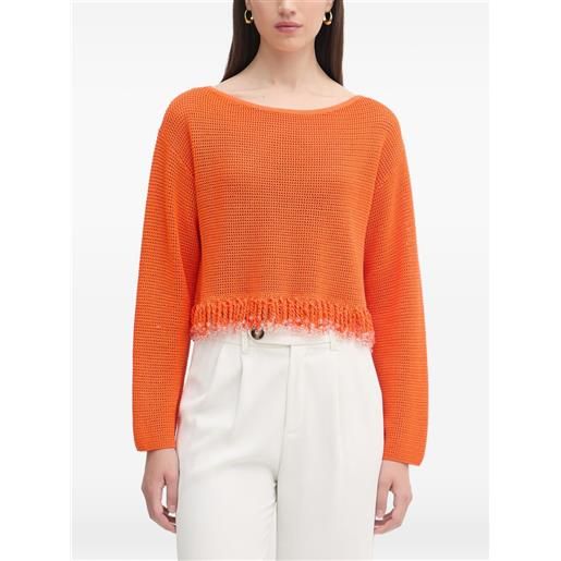Patrizia Pepe top con frange - arancione