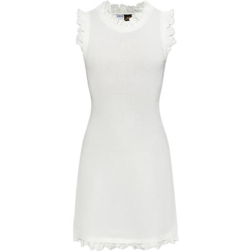 LOEWE abito corto con ruches - bianco