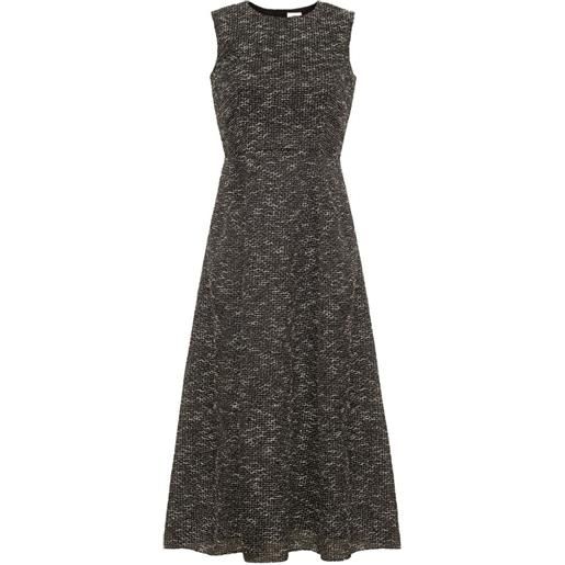 Adam Lippes abito lungo eloise in tweed - nero