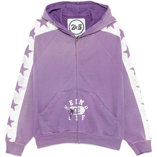SECND SLF felpa con stampa - viola