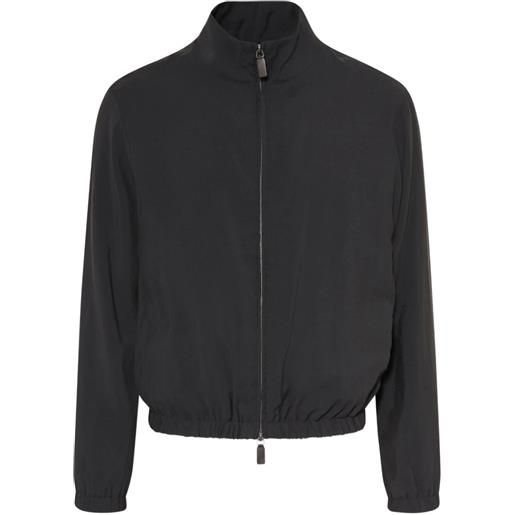 Emporio Armani bomber con zip - nero