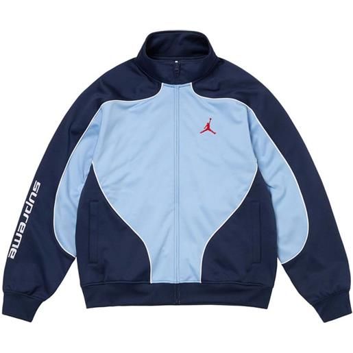 Supreme giacca sportiva tricot x jordan - blu