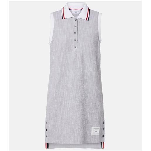 Thom Browne abito polo in tweed di misto cotone