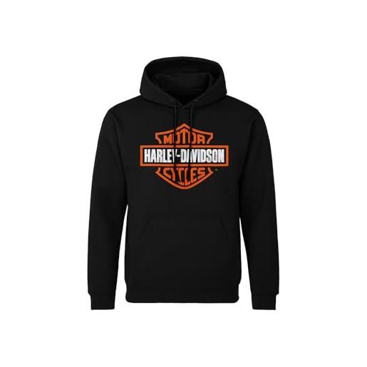 Harley-davidson men's bar & shield pullover fleece hooded sweatshirt, black