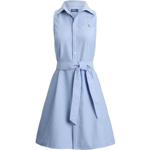 Polo Ralph Lauren chemisier smanicato con cintura - blu