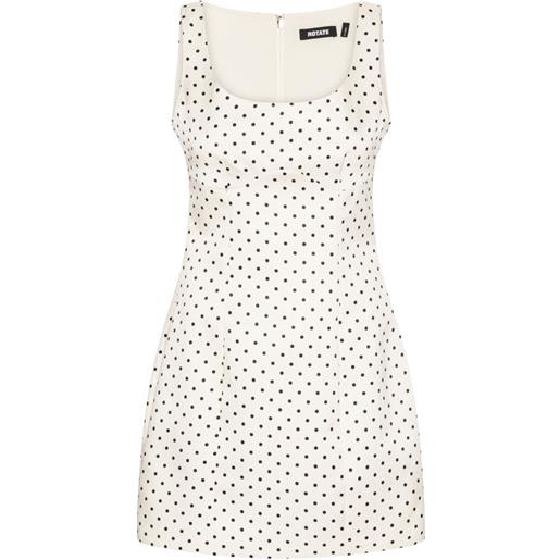 ROTATE BIRGER CHRISTENSEN abito denim a pois - toni neutri