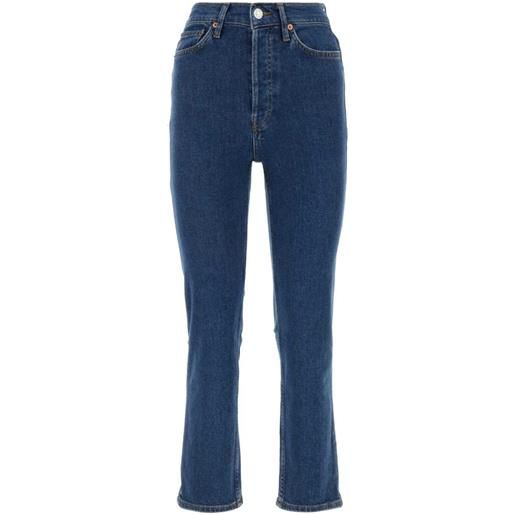 RE/DONE jeans crop 70s ultra rise - blu