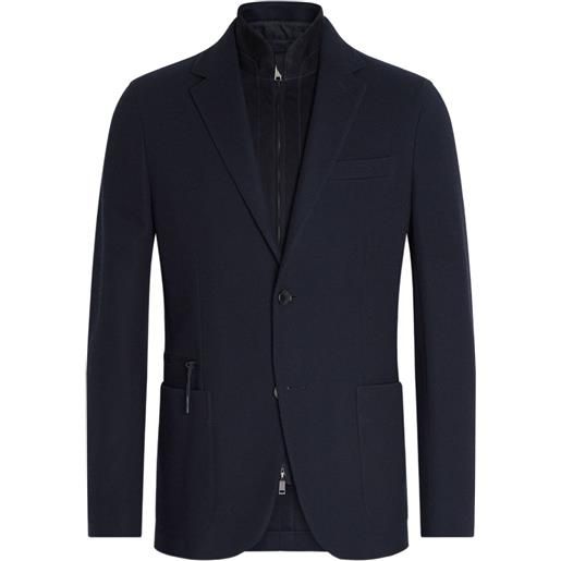 Zegna blazer a strati - blu