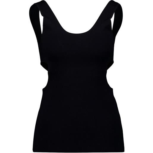 Auralee cut-out tank top - nero