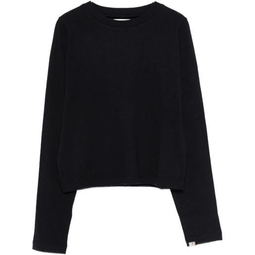extreme cashmere t-shirt lisa a maniche lunghe - nero