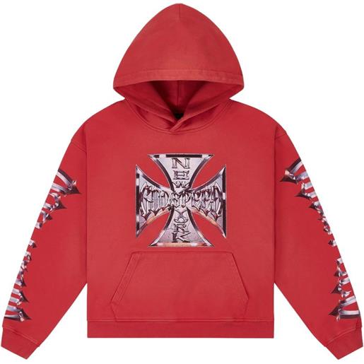 GODSPEED felpa chrome motto con cappuccio - rosso