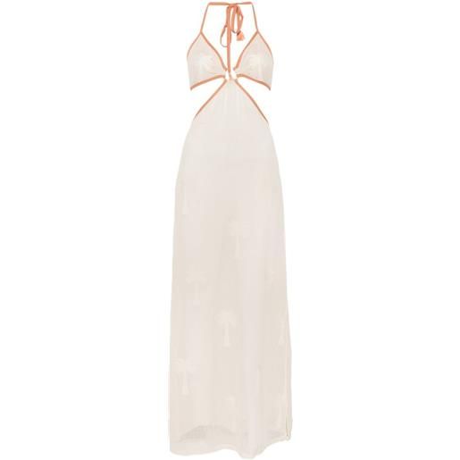 Johanna Ortiz ebb and flow palm-tree maxi dress - toni neutri