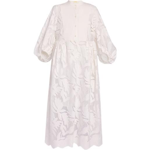 ERDEM abito midi a fiori - bianco