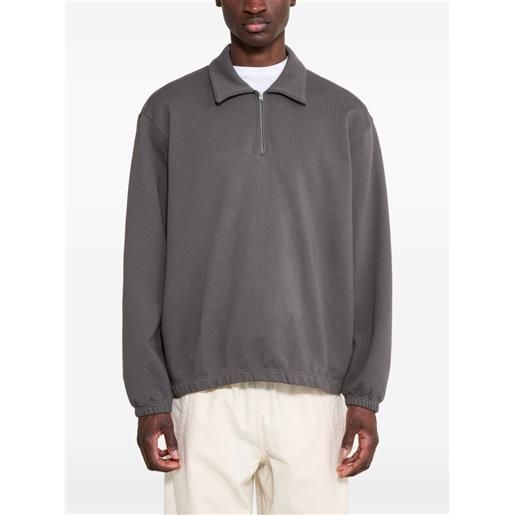 Lady White Co. felpa topper con zip - grigio