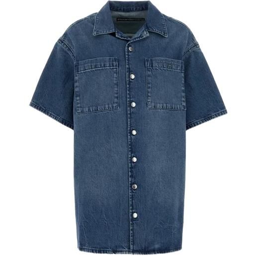 Alexander Wang chemisier midi a maniche corte - blu